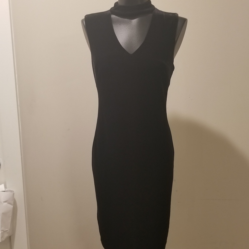 Calvin Klein Black Velvet Dress
